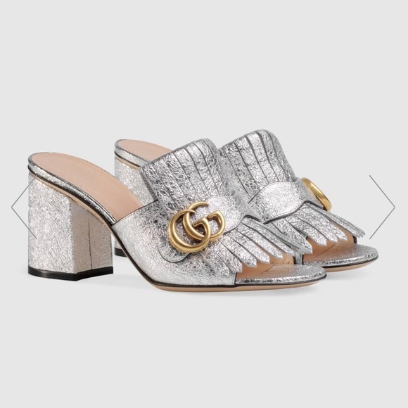 gucci mid heel slide